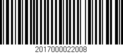 Código de barras (EAN, GTIN, SKU, ISBN): '2017000022008'