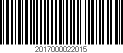 Código de barras (EAN, GTIN, SKU, ISBN): '2017000022015'