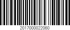 Código de barras (EAN, GTIN, SKU, ISBN): '2017000022060'