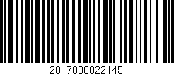 Código de barras (EAN, GTIN, SKU, ISBN): '2017000022145'