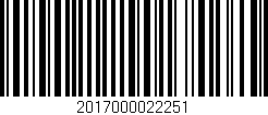 Código de barras (EAN, GTIN, SKU, ISBN): '2017000022251'