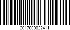 Código de barras (EAN, GTIN, SKU, ISBN): '2017000022411'