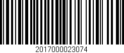 Código de barras (EAN, GTIN, SKU, ISBN): '2017000023074'