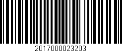 Código de barras (EAN, GTIN, SKU, ISBN): '2017000023203'