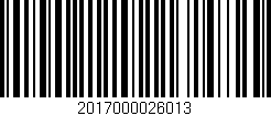 Código de barras (EAN, GTIN, SKU, ISBN): '2017000026013'