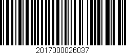 Código de barras (EAN, GTIN, SKU, ISBN): '2017000026037'