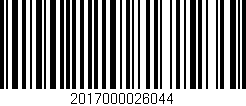 Código de barras (EAN, GTIN, SKU, ISBN): '2017000026044'