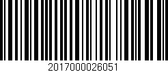 Código de barras (EAN, GTIN, SKU, ISBN): '2017000026051'