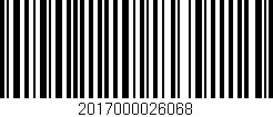 Código de barras (EAN, GTIN, SKU, ISBN): '2017000026068'