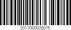 Código de barras (EAN, GTIN, SKU, ISBN): '2017000026075'