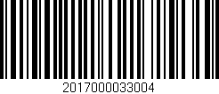 Código de barras (EAN, GTIN, SKU, ISBN): '2017000033004'