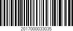 Código de barras (EAN, GTIN, SKU, ISBN): '2017000033035'
