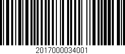 Código de barras (EAN, GTIN, SKU, ISBN): '2017000034001'