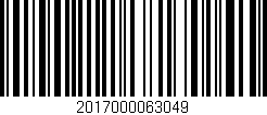 Código de barras (EAN, GTIN, SKU, ISBN): '2017000063049'