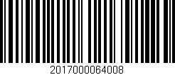 Código de barras (EAN, GTIN, SKU, ISBN): '2017000064008'