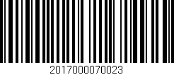 Código de barras (EAN, GTIN, SKU, ISBN): '2017000070023'