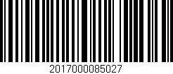 Código de barras (EAN, GTIN, SKU, ISBN): '2017000085027'