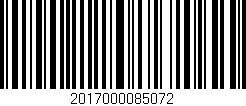 Código de barras (EAN, GTIN, SKU, ISBN): '2017000085072'