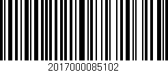 Código de barras (EAN, GTIN, SKU, ISBN): '2017000085102'