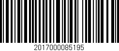 Código de barras (EAN, GTIN, SKU, ISBN): '2017000085195'