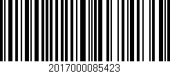 Código de barras (EAN, GTIN, SKU, ISBN): '2017000085423'