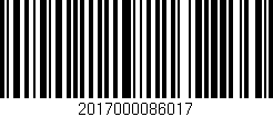 Código de barras (EAN, GTIN, SKU, ISBN): '2017000086017'