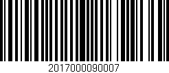 Código de barras (EAN, GTIN, SKU, ISBN): '2017000090007'