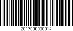 Código de barras (EAN, GTIN, SKU, ISBN): '2017000090014'
