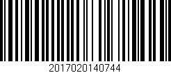 Código de barras (EAN, GTIN, SKU, ISBN): '2017020140744'