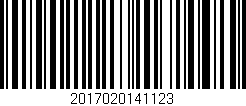 Código de barras (EAN, GTIN, SKU, ISBN): '2017020141123'