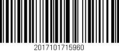 Código de barras (EAN, GTIN, SKU, ISBN): '2017101715960'