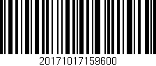 Código de barras (EAN, GTIN, SKU, ISBN): '20171017159600'