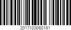 Código de barras (EAN, GTIN, SKU, ISBN): '2017103060181'