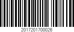 Código de barras (EAN, GTIN, SKU, ISBN): '2017201700026'