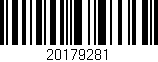Código de barras (EAN, GTIN, SKU, ISBN): '20179281'