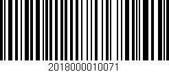 Código de barras (EAN, GTIN, SKU, ISBN): '2018000010071'
