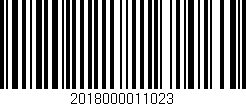 Código de barras (EAN, GTIN, SKU, ISBN): '2018000011023'