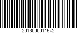 Código de barras (EAN, GTIN, SKU, ISBN): '2018000011542'