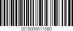 Código de barras (EAN, GTIN, SKU, ISBN): '2018000011580'