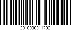 Código de barras (EAN, GTIN, SKU, ISBN): '2018000011702'