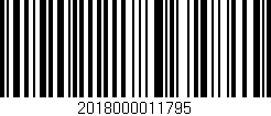 Código de barras (EAN, GTIN, SKU, ISBN): '2018000011795'