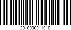 Código de barras (EAN, GTIN, SKU, ISBN): '2018000011818'