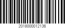 Código de barras (EAN, GTIN, SKU, ISBN): '2018000012136'