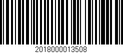 Código de barras (EAN, GTIN, SKU, ISBN): '2018000013508'
