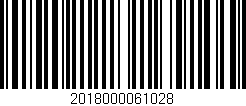 Código de barras (EAN, GTIN, SKU, ISBN): '2018000061028'