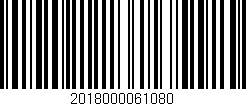 Código de barras (EAN, GTIN, SKU, ISBN): '2018000061080'