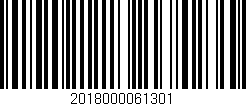 Código de barras (EAN, GTIN, SKU, ISBN): '2018000061301'