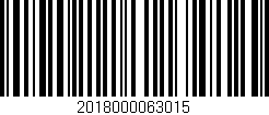 Código de barras (EAN, GTIN, SKU, ISBN): '2018000063015'