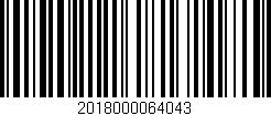 Código de barras (EAN, GTIN, SKU, ISBN): '2018000064043'