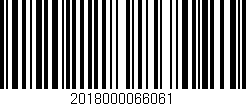Código de barras (EAN, GTIN, SKU, ISBN): '2018000066061'